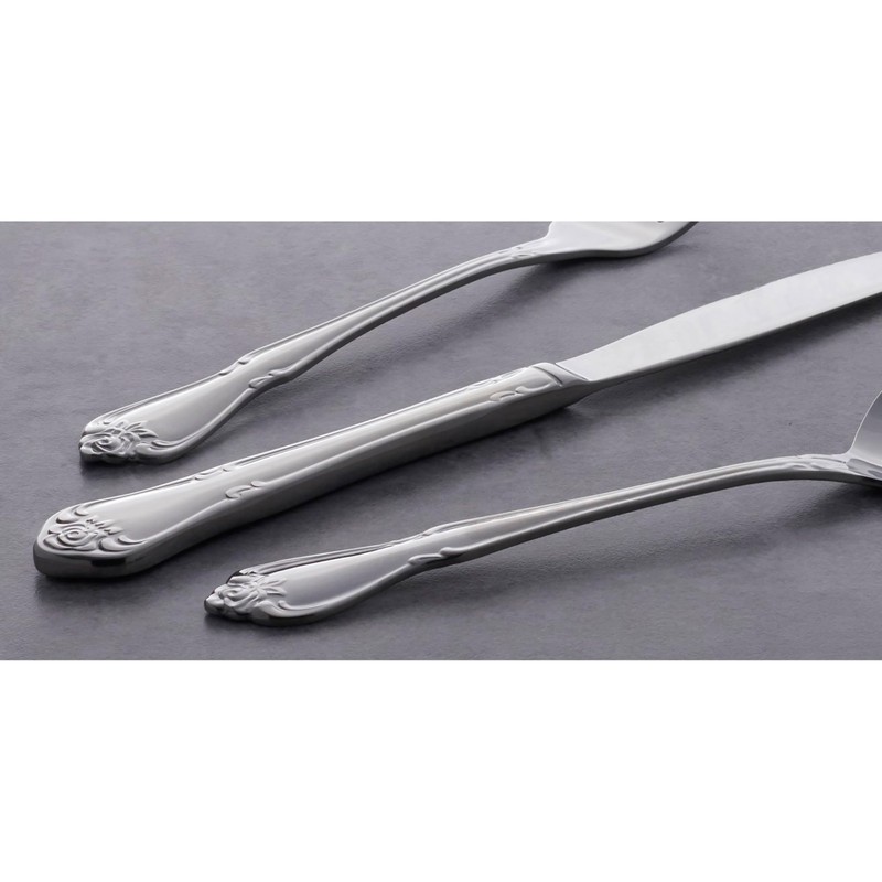 Oneida B552004C True Rose Everyday Flatware Dinner Spoons, Set Of
