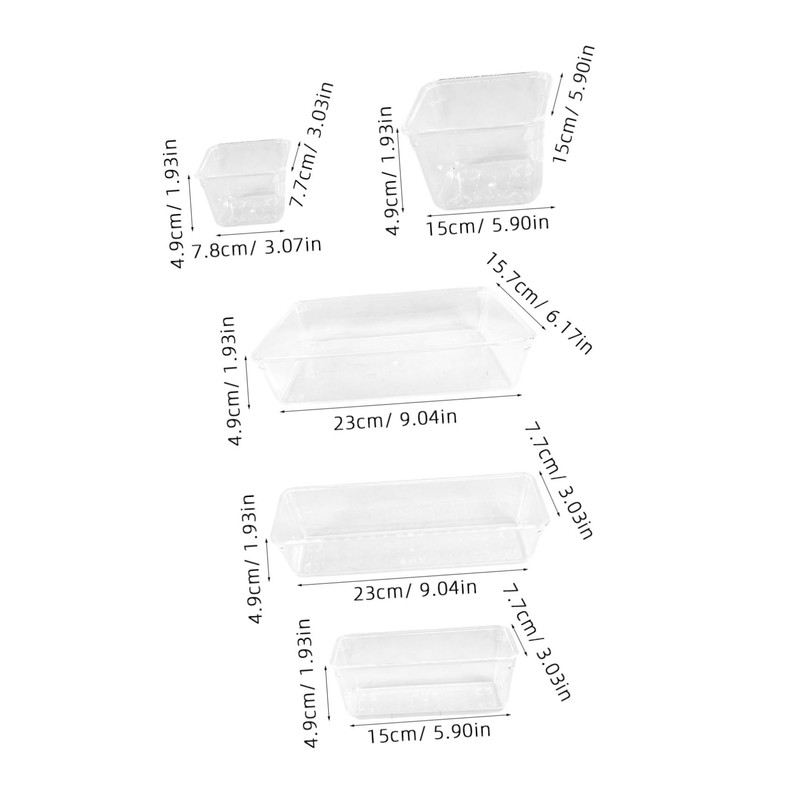 CAXUSD 13pcs Clear Drawer Organizer for Tidy Desk Storage Neat