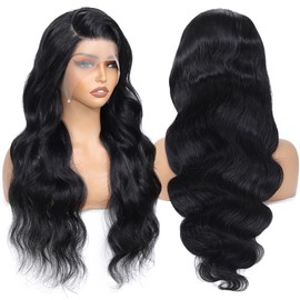 Yubao Hair 13x6 Straight Lace Front Wig Human Hair Pre Plucked 200 Density Natural Wig Human Hair 13x6 HD Lace Frontal Wigs for Women (13x6 body wave wig human hair, 28 Inch)