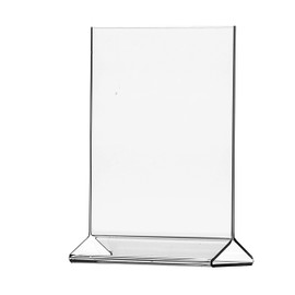 Marketing Holders Acrylic Sign Holder 8.5" x 11" Top Load Double Sided Clear Portrait Orientation Literature Table Tent for Job Fairs Tradeshows Expos and Conventions