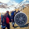 Pocket Compass Silver Portable Mini Compass Outdoor Compass for Camping
