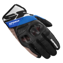 SPIDI, Flash-R Evo Men's Motorcycle Gloves Protective & Durable Summer Gloves Waterproof & Non-Slip Touch Screen Average Black & Blue