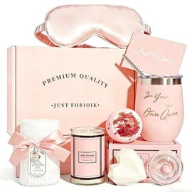 Regalos de Cumpleaños para MujerCanasta de SPA Relajante-Paquete de Cuidado Personal para Mujer- Caja de Regalos para Mamá Hermana Novia Amiga