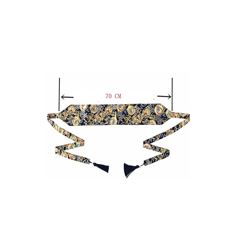 Fancy Pumpkin Japanese Yukata Kimono Obi with Tassel Belt Harajuku