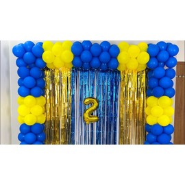 30pc 10 inch Balloons 2 Color Combination Yellow Blue Latex Balloons Mix Pack For Birthday Wedding Baby Shower Party Decoration Supplies