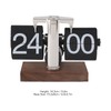 Greensen Retro Flip-Down Clock with Black Walnut Base Mechanical Car
