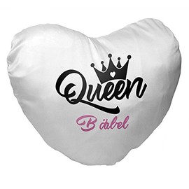 Heart Cushion With Name Bärbel and – Lovely Queen For Women Gift For Valentine's Day Love Cuddle Cushion