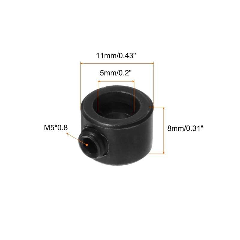 sourcing map 5pcs 5mm Drill Stop Collar Depth Stop with