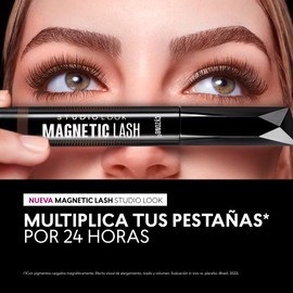 CYZONE - Studio Look Máscara de Pestañas Magnetic Lash Color Mocca 8 g, a Prueba de Agua, para Pestañas Largas y con Volumen, Mirada Magnética, con Vitamina B 5 y Aceite de Argán, Hidrata y Fortalece