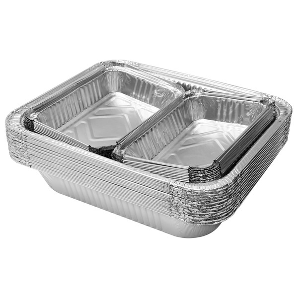Othmro 30Pack Disposable Pans 9x13, 1LB Large Aluminum Foil Tin Trays Cookware, Great for Picnic Camping Take Out Cooking,Heating,Steaming Storing,Prepping Food Containers (18Pcs 2x9 +12Pcs 9x13)