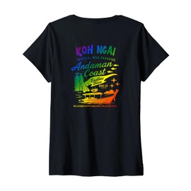 Womens Koh Ngai Dive Adventure Andaman Coast V-Neck T-Shirt