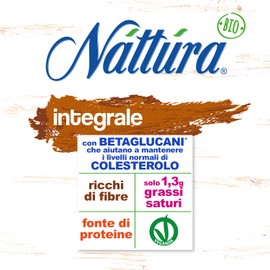 NATTURA Fiocchi di Avena Integrale Bio, Fonte di Fibre e di Proteine, a Basso Contenuto di Grassi Saturi, Prodotto Vegano, Contribuisce a Mantenere i Livelli Normali di Colesterolo, 500 g