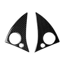 Aswalling 2Pcs Carbon Fiber Steering Wheel Frame Cover Trim for W204 C180 C200 C260 2007-2010