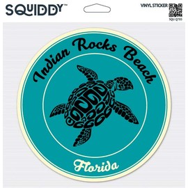 Squiddy Indian Rocks Beach Florida - Vinyl Sticker Decal for Phone, Laptop, Water Bottle (2.5" high)