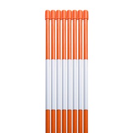 Sunnyglade 100PCS 48 Inch Driveway Marker 5/16 Inch Dia Reflective Driveway Poles Fiberglass Snow Stakes with Reflective Tape for Easy Visibility at Night