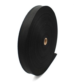 ZipperStop Wholesale -100% Cotton Twill Tape Ribbon 100 YDS/ROLL Made in the USA (1/2", Black)