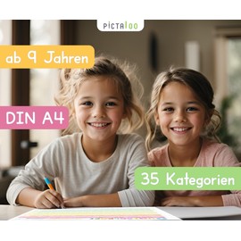 PICTALOO Quatschkopf Fantasy - Magic City Land River Variant, Large Game Pad with 35 Fun and Creative Categories to Magical Beings, Travel Game Adults Children Junior from 9 Years