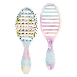 Wet Brush Speed Dry Hair Brush - Color Wash, Splatter - Vented Design and Ultra Soft HeatFlex Bristles Are Blow Dry Safe With Ergonomic Handle Manages Tangle and Uncontrollable Hair - Pain-Free