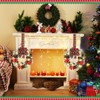 Yuxung 6 Pcs Cabinet Wreath with LED Lights Prelit Lighted