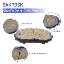 D793 D865 Front & Rear Ceramic Brake Pads Set Compatible With 2001-2002 For Acura MDX,2002-2004 For Honda Odyssey