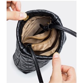 Yocipa Women's Leather Mini Shoulder Bag, Multi-functional Smartphone Pouch, Genuine Leather, Lightweight Small Bag, Crossbody Handbag, 2-Way Smartphone Bag, Fashionable Portable Pouch, beige