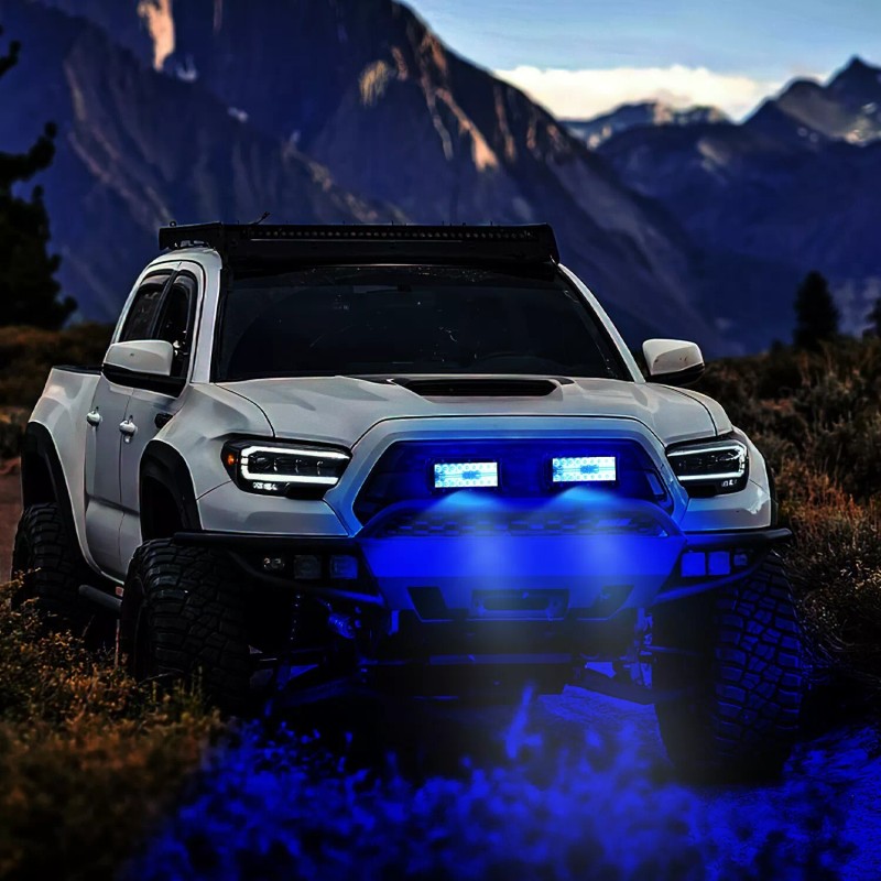 Nilight 6.5" LED Light Pod Blue Triple Row 2PCS 120W