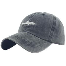 White Fang CZA371 Hat, Cap, Embroidered, Shark, gray (dark gray), Free size