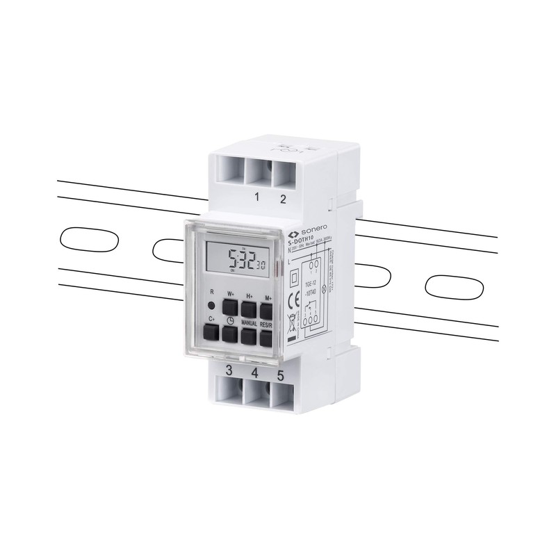 sonero S-DOTH10 Digital Timer for DIN Rail / Switch Panel