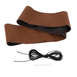 Aramox - Cubierta del Volante, Cubierta Interior del Volante del Coche, Piel de Elefante, Cuero de Grano, Costura DIY con Hilo de Agujas, Accesorio Interior del Coche(Negro)