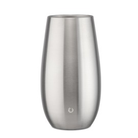 SNOWFOX Premium Vacuum Insulated, Triple Walled, Stainless Steel Wine Chiller w/Optimal fit to keep wine cold longer. Fits most Wine and Champagne Bottles. Non-Slip Silicon Base, Steel