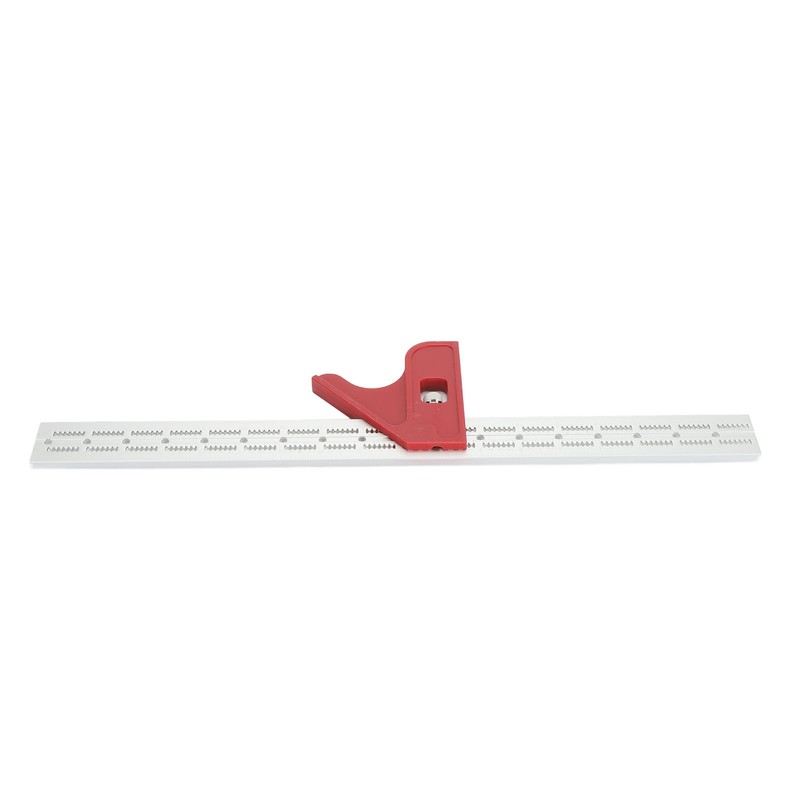 18 Inch Woodworking Edge Ruler with Fixator Serrated Design Angle