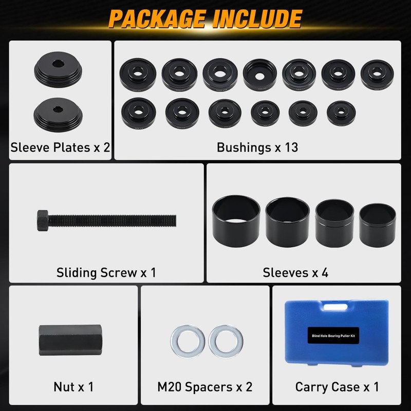 GOOACC Wheel Bearing Removal Tool Kit, 23PCS Wheel Bearing Press