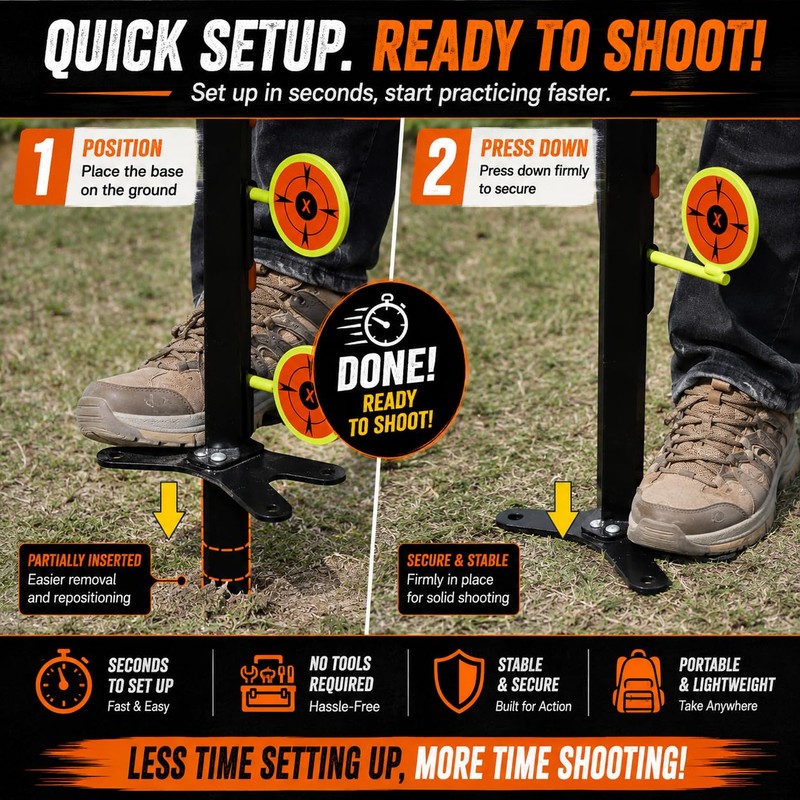 Dualing Tree for .22 Rimfire Shooting,Metal Dueling Tree kit with