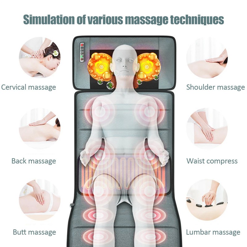 NORT Full Body Electric Massage Mat w/Heat Vibration Massage Pad