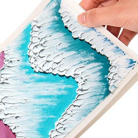 Moonlove 50 Sheets Oil Pastel Paper Thickened Textured Surface Drawing Painting Paper for Oil Pastel Eye Protection Multifarious Oil Painted Paper