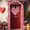 Riceshoot 131.23 ft Valentine's Day Tinsel Garland Metallic Heart Hanging