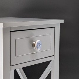 Knober Lak Series Furniture Knob Bouque Blue / White