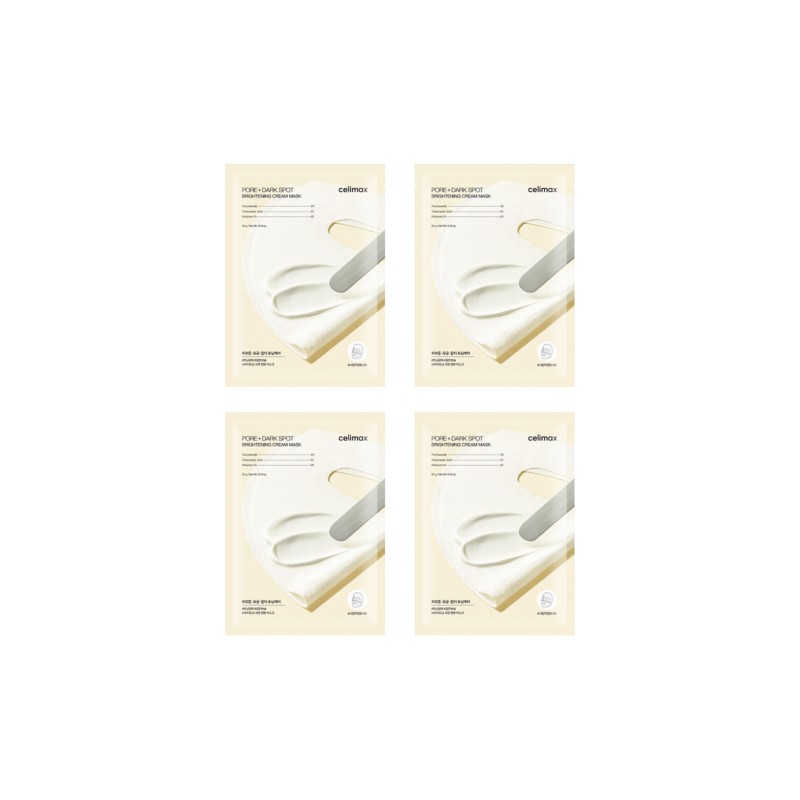 Cellimax 브라이트닝 모공잡티 크림 랩핑 마스크 4매 Brightening Pore and