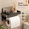 Self-Adhesive Toilet Paper Holder – No-Drill Aluminum Wall-Mounted Tissue Roll