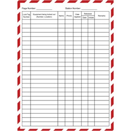 SAFBY Lockout Tagout Logbook: Lockout Tagout Record Keeping Book, 15 Pages, 8.3 x 11.2 inches, Safety Record Keeping Book