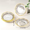 Fkereg Set of 5 Appetizer Plates with Gold Rim 6