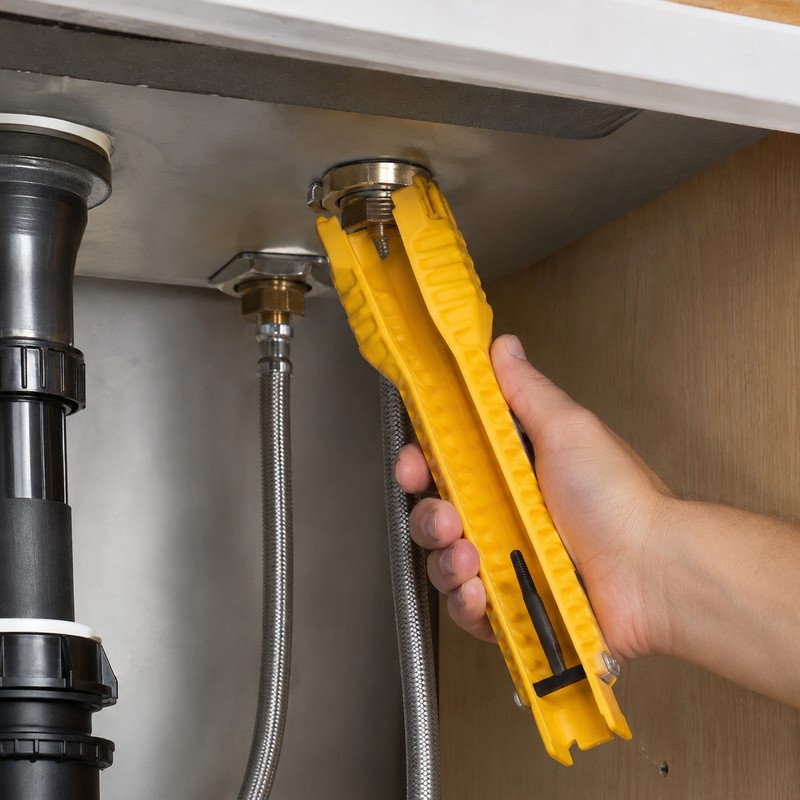 8-in-1 Faucet Wrench for Kitchen Sink Repair – Multifunction Plumbing