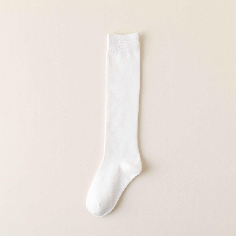 KYULM7 High Socks, 2 Pair Set, Solid Color, Cotton, High