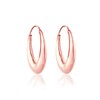 DTPsilver - Women's Hoop Earrings Thick 925 Sterling Silver Rose