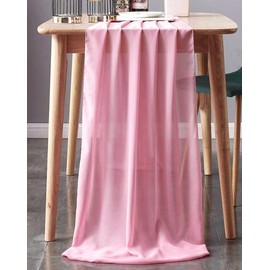 MDS Pack of 5 | Dusty Rose | 10ft Chiffon Table Runner 29x120 Inches Long Romantic Rustic Sheer Gauze Runner for Wedding Bridal Shower Birthday Banquets Engagement Spring Easter Boho Decorations