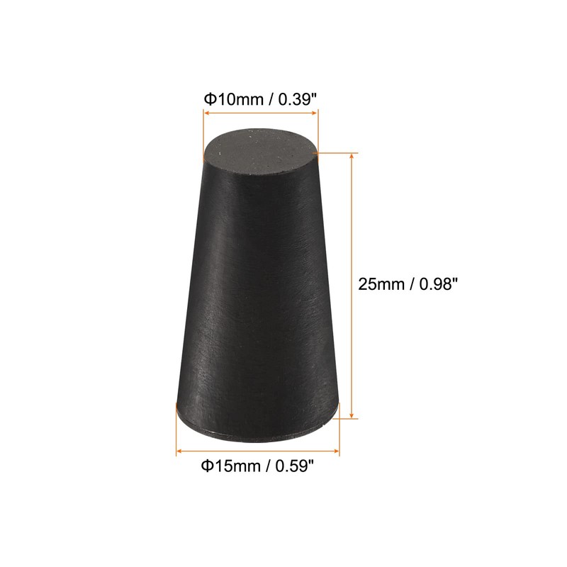 sourcing map Rubber Tapered Plug 10mm to 15mm Solid Test
