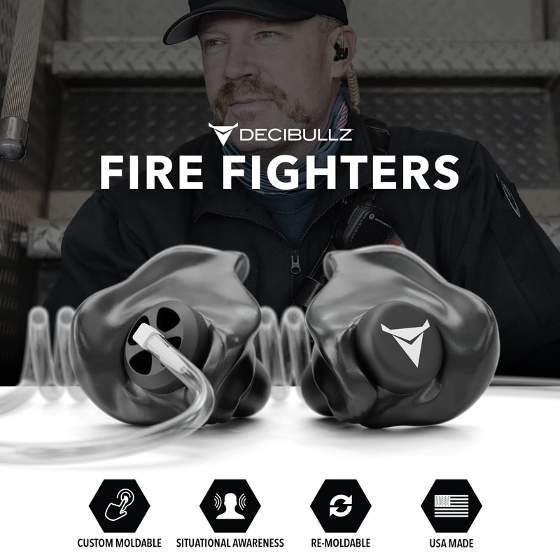 Decibullz Custom Moulded Security Two-Way Radio Surveillance Earpiece Set, Thermo-Fit