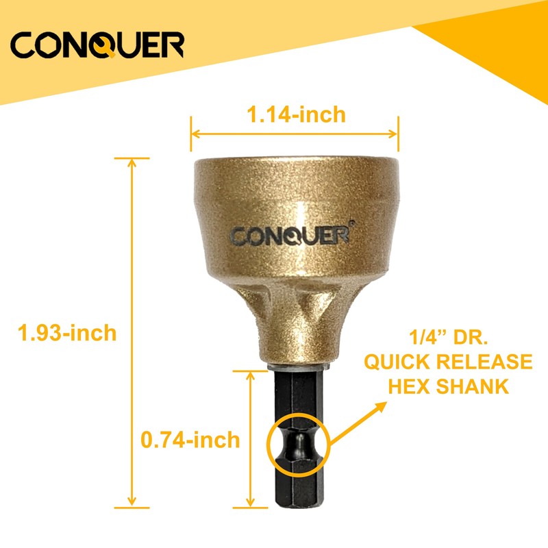 CONQUER TOOLS Deburring External Chamfer Tool, PREMIUM TUNGSTEN Blade, Deburring