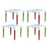 Kit 4 Mesas Didáctica Infantil Con Portavasos Mesa De Juegos
