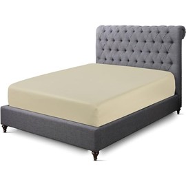 Percale 100% Cotton 200 Thread Count Double Size Extra Deep Pocket Fitted Sheet 16 inch 40 cm (Mocha, Double)